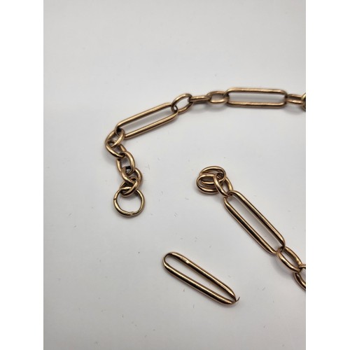 8 - 9ct Rose Gold & Yellow Gold Broken Chain Weighs 26.7g