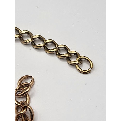 8 - 9ct Rose Gold & Yellow Gold Broken Chain Weighs 26.7g