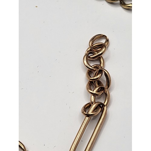 8 - 9ct Rose Gold & Yellow Gold Broken Chain Weighs 26.7g