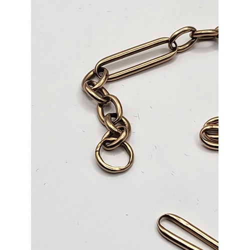 8 - 9ct Rose Gold & Yellow Gold Broken Chain Weighs 26.7g