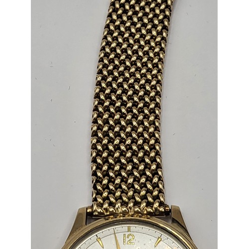 9 - 9ct Gold Gent's Omega Watch with 9ct Gold Strap Measures 18cm Unclasped Weighs 49.8g Great Looking S... 