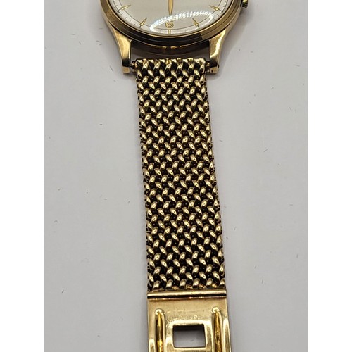 9 - 9ct Gold Gent's Omega Watch with 9ct Gold Strap Measures 18cm Unclasped Weighs 49.8g Great Looking S... 