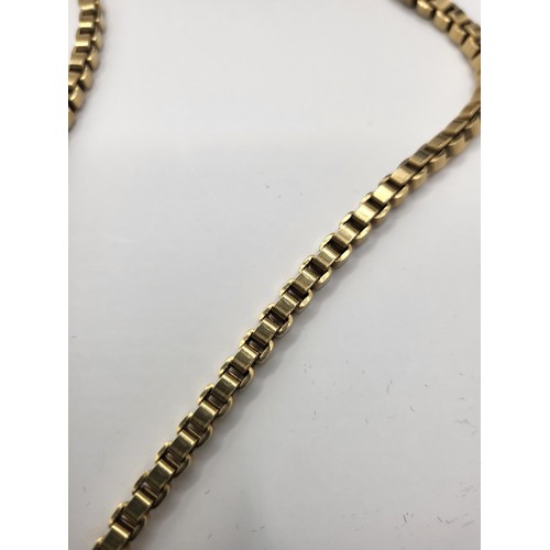 10 - 9ct Gold Link Guard Chain Measures 86cm Long Unhallmarked Electronically Tested Weighs 67.6g Very Go... 