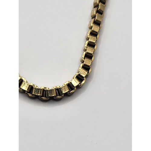 10 - 9ct Gold Link Guard Chain Measures 86cm Long Unhallmarked Electronically Tested Weighs 67.6g Very Go... 