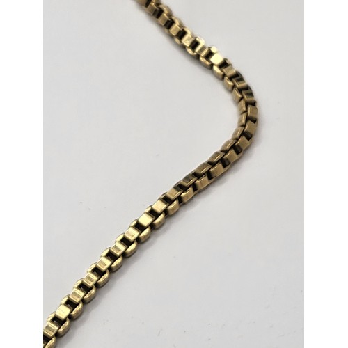 10 - 9ct Gold Link Guard Chain Measures 86cm Long Unhallmarked Electronically Tested Weighs 67.6g Very Go... 