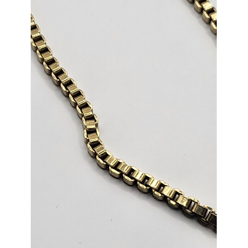 10 - 9ct Gold Link Guard Chain Measures 86cm Long Unhallmarked Electronically Tested Weighs 67.6g Very Go... 