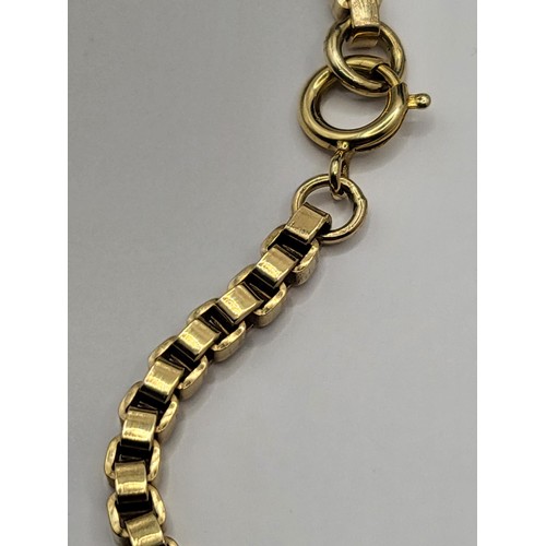 16 - 9ct Gold Link Chain Measures 42cm Unclasped Weighs 33.5g Item Clasp is Hallmarked 9ct But Chain is N... 