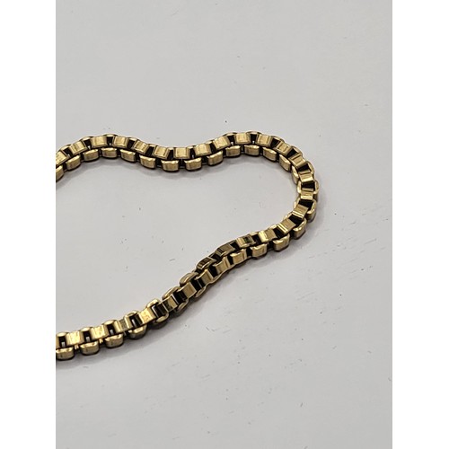 16 - 9ct Gold Link Chain Measures 42cm Unclasped Weighs 33.5g Item Clasp is Hallmarked 9ct But Chain is N... 