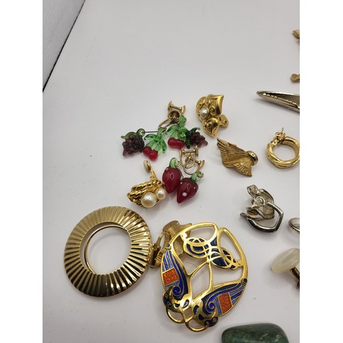 34 - Collection of Clip on Earrings Mostly Monet & Other Costume Jewellery