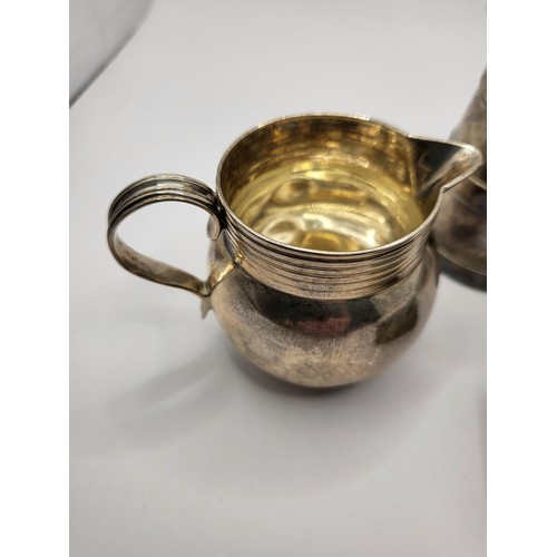 54 - Small Sterling Jug Along with Sterling Pepper Grinder, Two Sterling Napkin Rings, Matchbox Holder Th... 