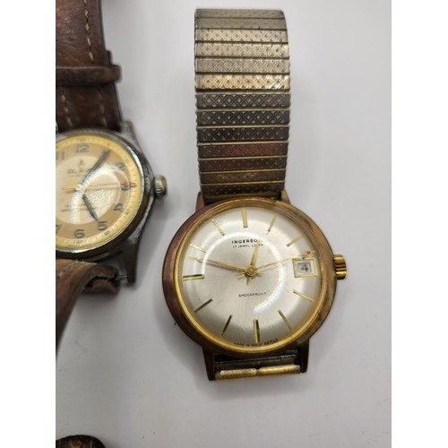 60 - Two Vintage watches Ingersol & The Hatton Both Working Cases Well Worn but Still Items