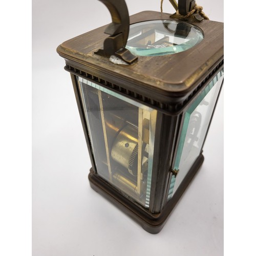 62 - Large Carriage Clock in Rather Dirty Condition Clock Winds & Goes for a Few Seconds Then Stops T... 