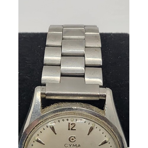 81 - Vintage Cyma Gent's Watch ( Not Working) Being Sold Spares or Repairs