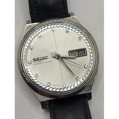 86 - Vintage Seiko Automatic Diashock 21 Jewels Watch ( Not Running)