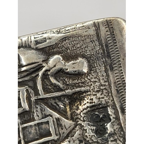 96 - Silver Hallmarked Pill Box Has Minerva Head with Key on One Side & Lion With Key On Other Side a... 