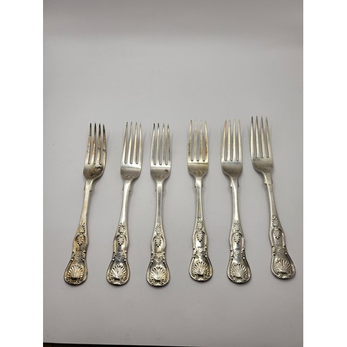 102 - Hamilton & Inches Six Sterling Silver Forks Fully Hallmarked and Dated 1898 Weighs 288g