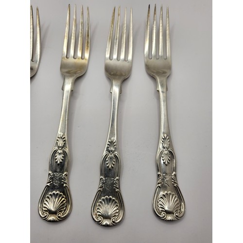 102 - Hamilton & Inches Six Sterling Silver Forks Fully Hallmarked and Dated 1898 Weighs 288g