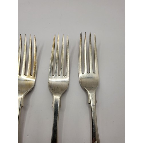 102 - Hamilton & Inches Six Sterling Silver Forks Fully Hallmarked and Dated 1898 Weighs 288g