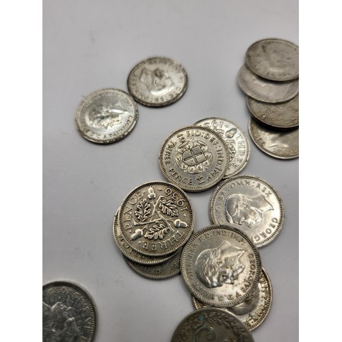 107 - Small Collection of Silver three Pence's