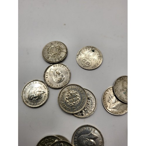 107 - Small Collection of Silver three Pence's