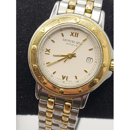 114 - Raymond Weil Geneve Calendar BI-Metallic Ladies Watch in Working Order