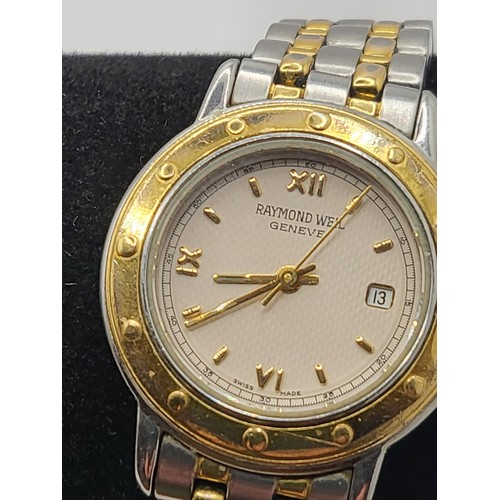 114 - Raymond Weil Geneve Calendar BI-Metallic Ladies Watch in Working Order