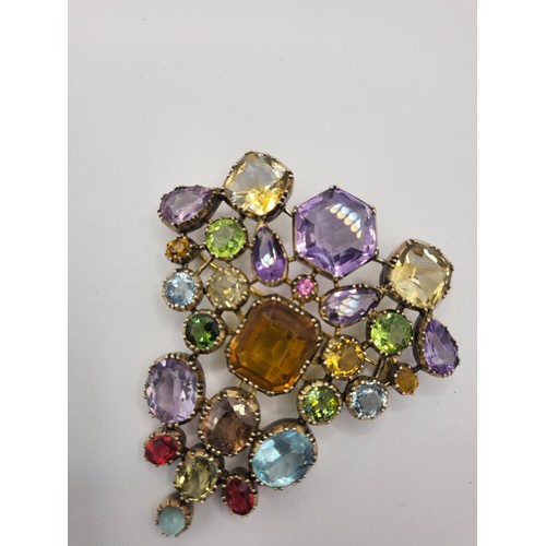 89 - 9ct Gold Unhallmarked Gemstone Victorian Brooch Item Has Been Acid Tested as Shown in Photos Measure... 