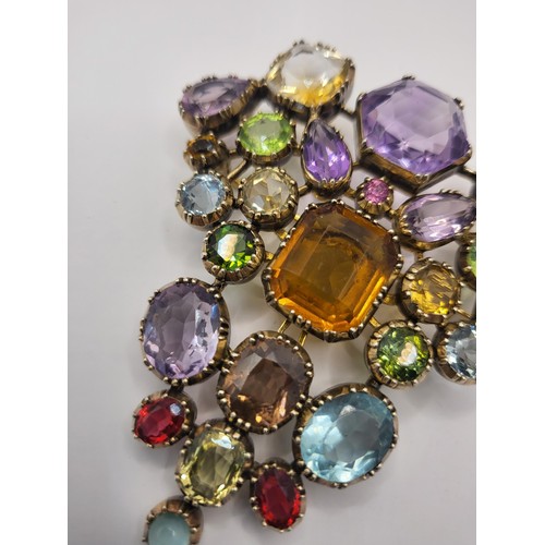 89 - 9ct Gold Unhallmarked Gemstone Victorian Brooch Item Has Been Acid Tested as Shown in Photos Measure... 