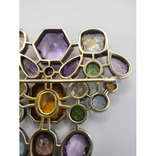 89 - 9ct Gold Unhallmarked Gemstone Victorian Brooch Item Has Been Acid Tested as Shown in Photos Measure... 