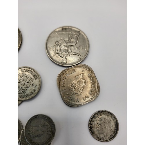 92 - Collection of Pre 1947 Coin Denominations Includes Silver Fob Medal also Includes 1888 Crown & B... 