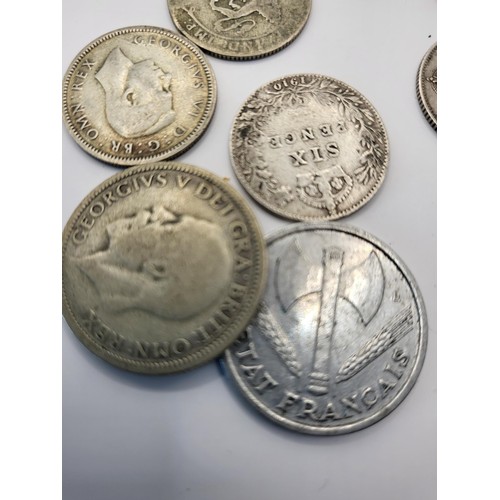 92 - Collection of Pre 1947 Coin Denominations Includes Silver Fob Medal also Includes 1888 Crown & B... 