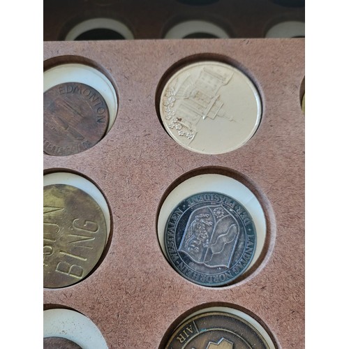 19 - Collection of Coins in Drawer Cabinet Mix Different Nationalities Includes British, Chinese, Europea... 