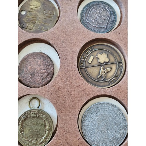 19 - Collection of Coins in Drawer Cabinet Mix Different Nationalities Includes British, Chinese, Europea... 