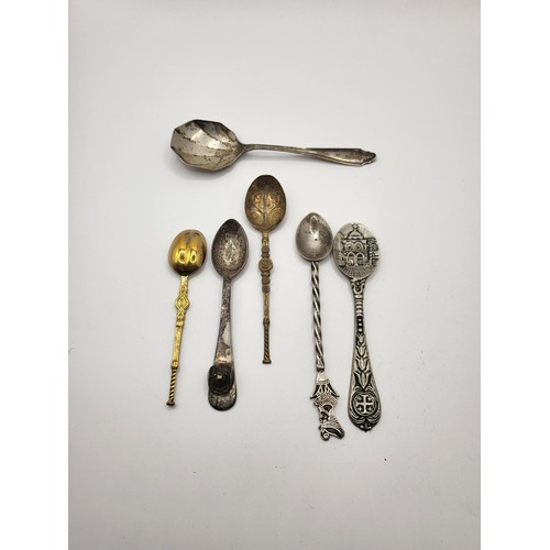 117 - Collection of Sterling & Foreign Silver Spoons Weighs 89g