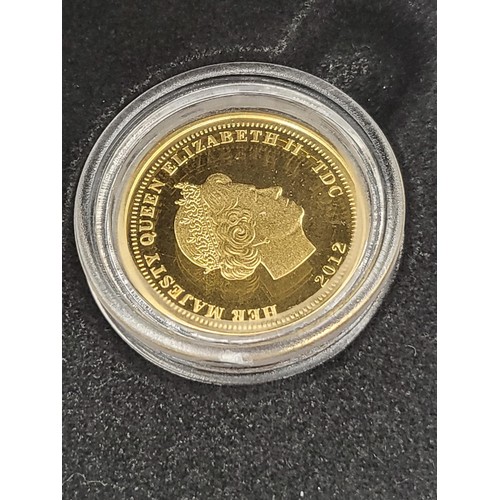 142 - 22ct Gold Full Sovereign The Diamond Jubilee 2012 Mint Condition Cased with COA