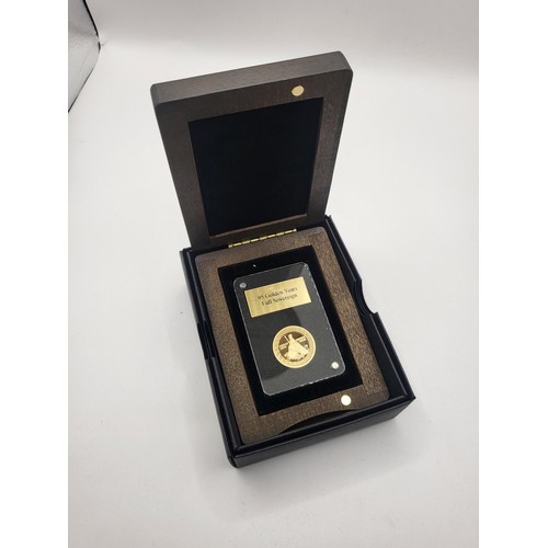 145 - 22ct Gold Full Sovereign 95 Golden Years 2021 In Box Mint Condition