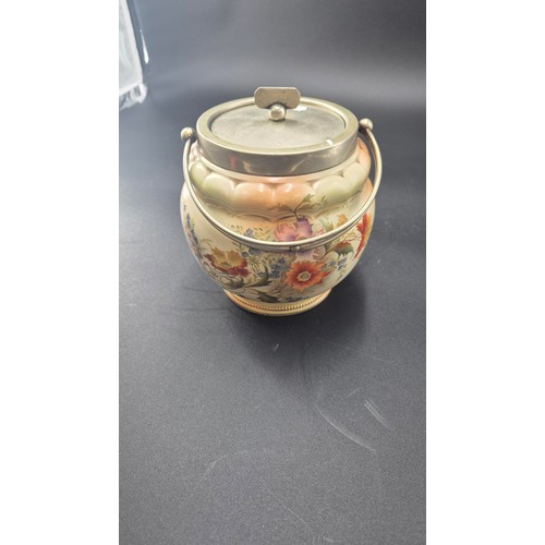 159 - Carltonware Biscuit Barrel Height 16cm