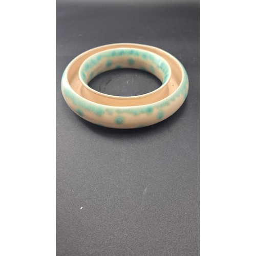 160 - Carltonware Turquoise & White Posy RingDiameter 21cm