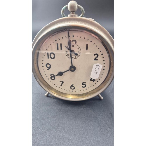 172 - Vintage Metal Alarm ClockDiameter 13cm