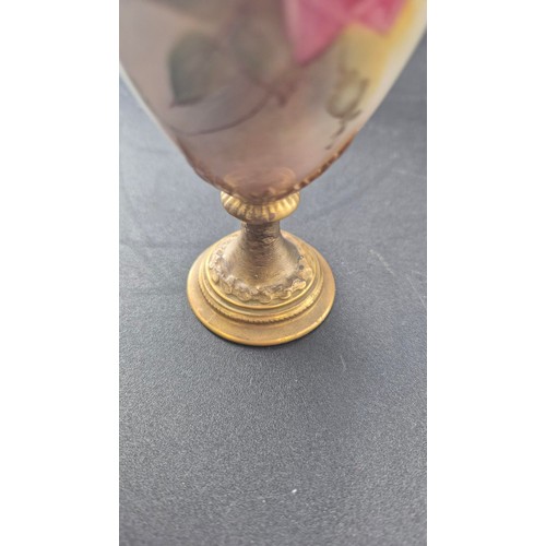 173 - Royal Worcester Rose VaseHeight 18cm