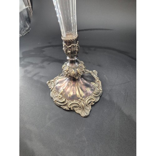 54 - EPNS & Glass Art Nouveau Epergne Height 33cm