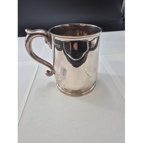 5 - Sterling Silver Tankard Fully hallmarked Although Makers Marks Worn But is Garrard & Co Weighs 4... 