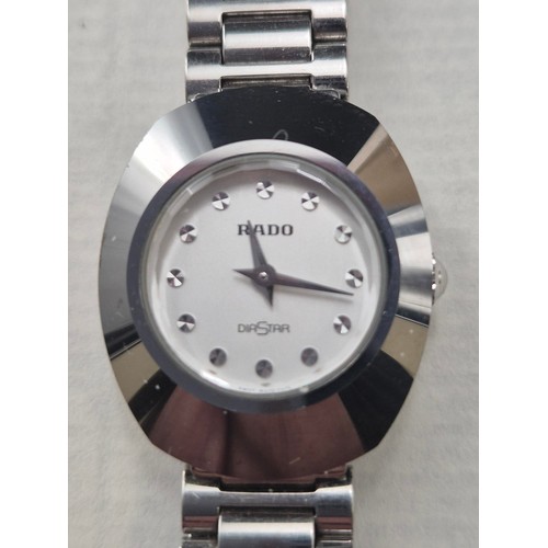 12 - Stainless Steel Rado Diastar Ladies Watch Does Work Requires New Battery