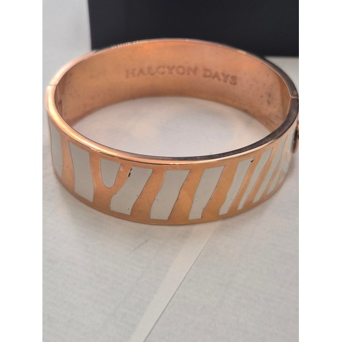 19 - Halcyon Cream & Gold Plated Bangle in Original Box