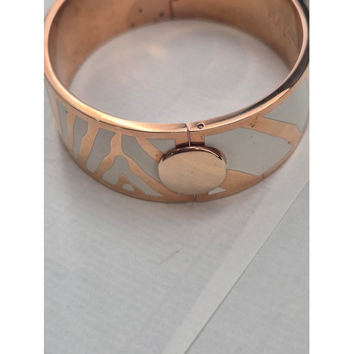 19 - Halcyon Cream & Gold Plated Bangle in Original Box