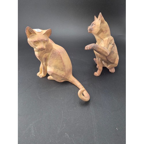 50 - Two Border Fine Arts Cat Statues 