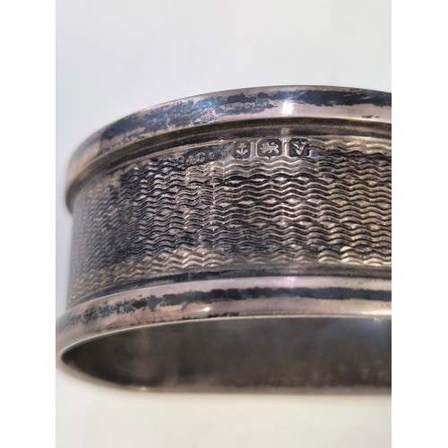 29 - Five Sterling Silver Napkin Rings Weighs 72g