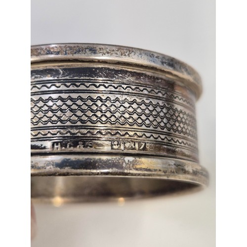 29 - Five Sterling Silver Napkin Rings Weighs 72g