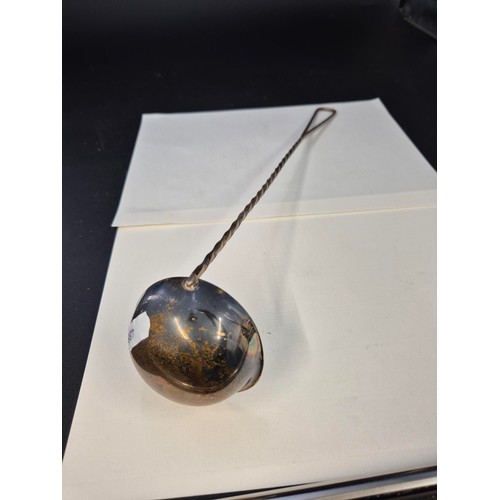 36 - WMF Toddy Ladle 90 Grade Silver Nice Twisted Handle Measures 40cm Long Weighs 106g