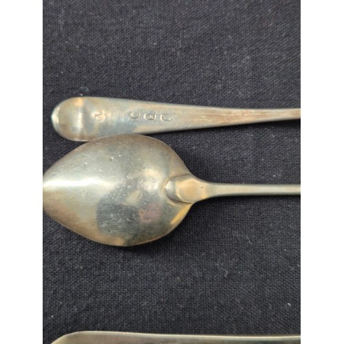 203 - Collection of Sterling Silver Spoons Weight 61g & Two Others (Possibly Silver) Weigh 40g